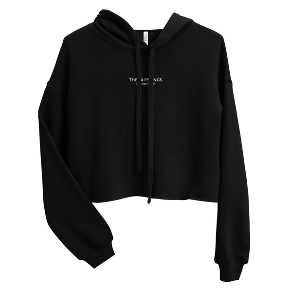 Classic Blessings Crop Hoodie (Black) – The Blessings Just
